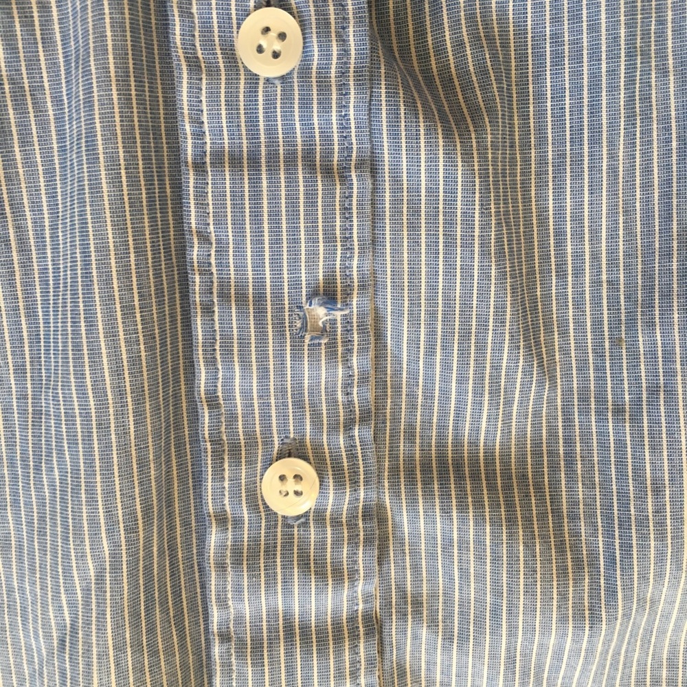 Striped Button Down with Madonna Design - Picture 5 of 5